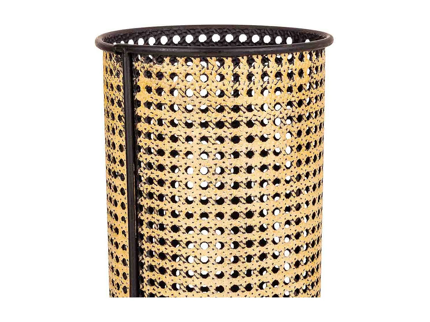 Portavelas de metal dorado 21.5x21.5x48