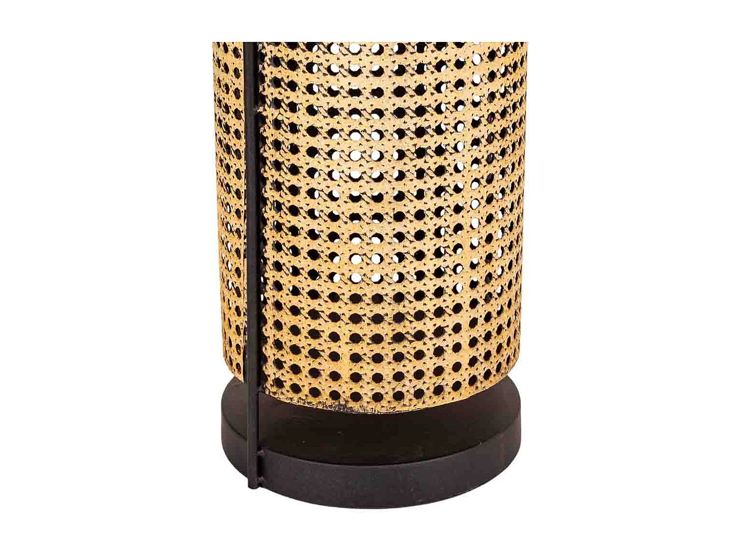 Portavelas de metal dorado 21.5x21.5x48