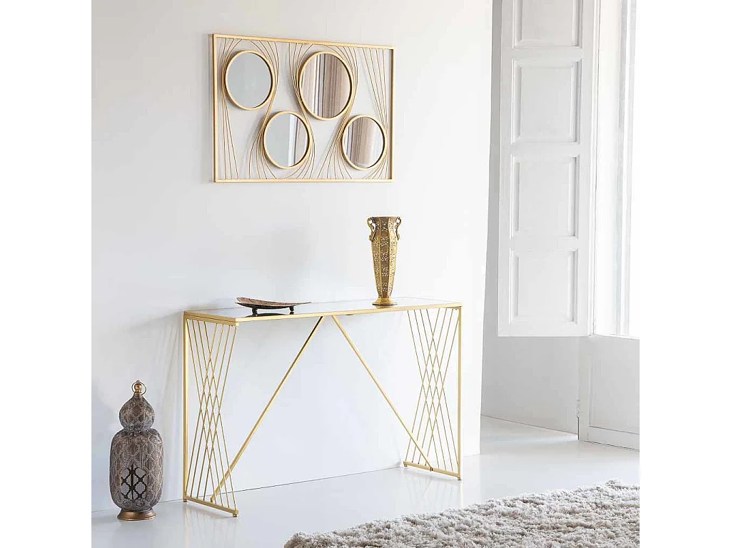 Castiçal de metal marrom 21,5x21,5x55