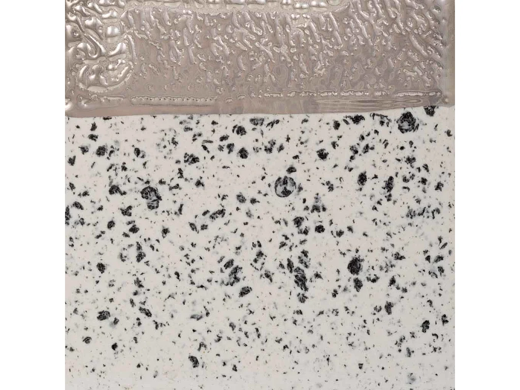 Castiçal Cerâmico Prateado 7x7x7