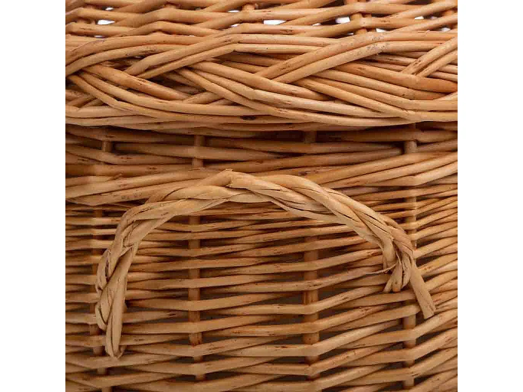 Brauner NÃ¤hkasten ausKorbgeflecht, 21x21x25/18h cm