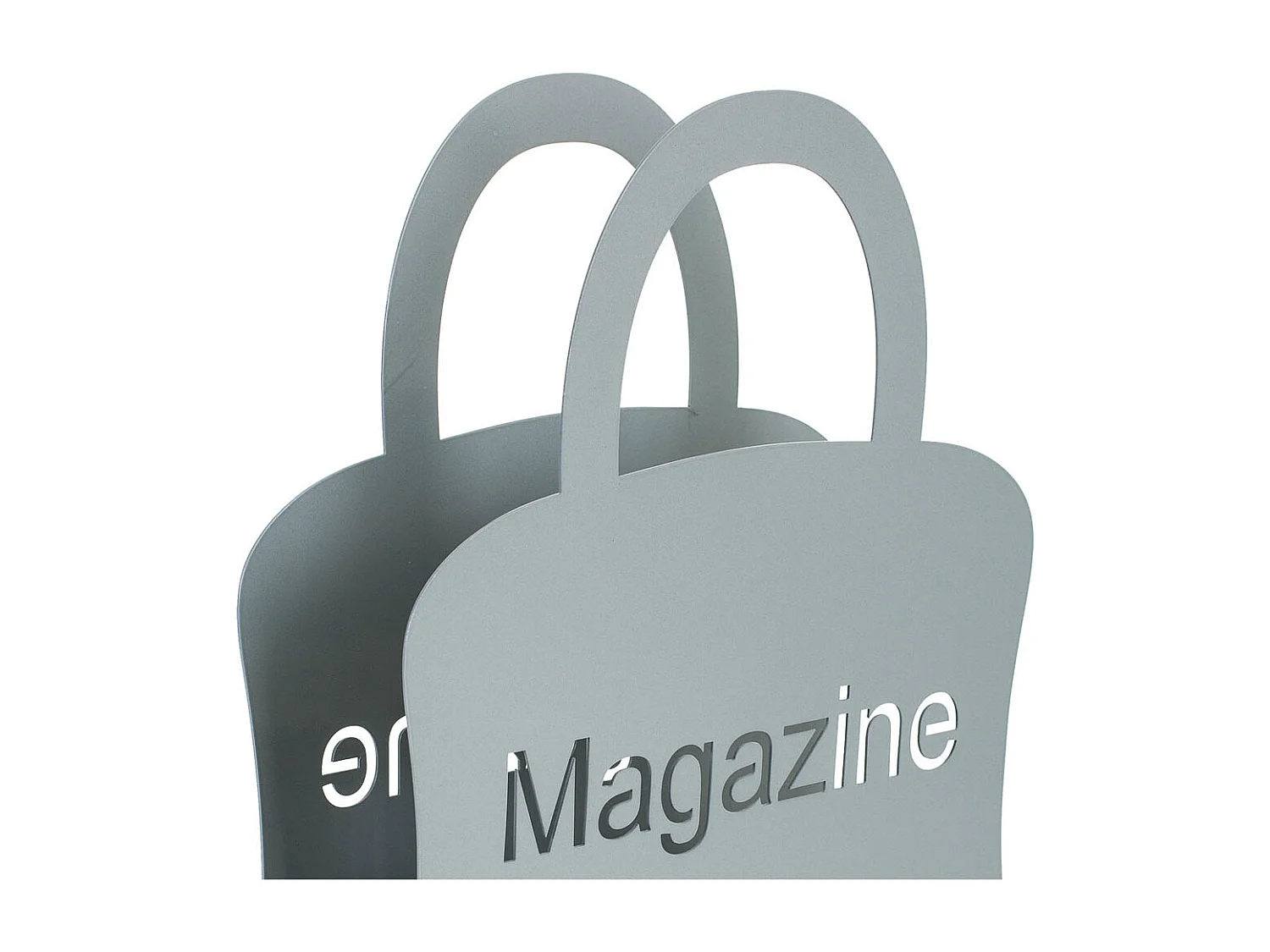 Porte-revues en fer forgé gris 26x8x38h