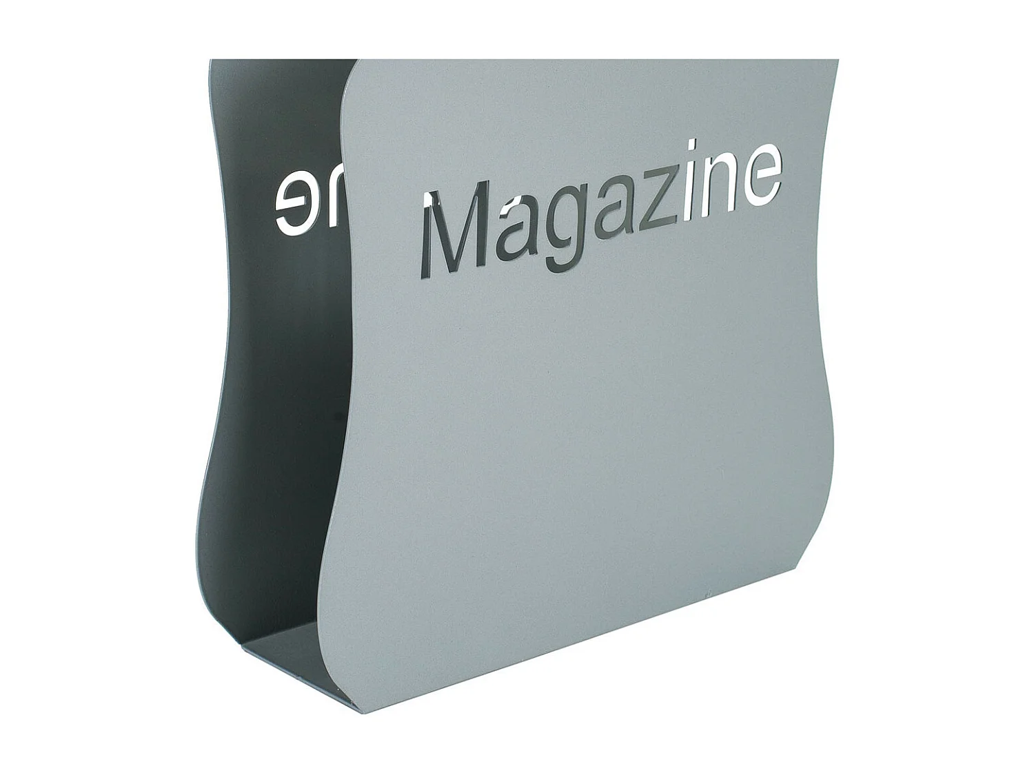 Porte-revues en fer forgé gris 26x8x38h