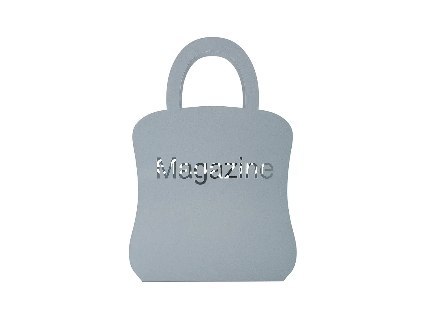 Porte-revues en fer forgé gris 26x8x38h