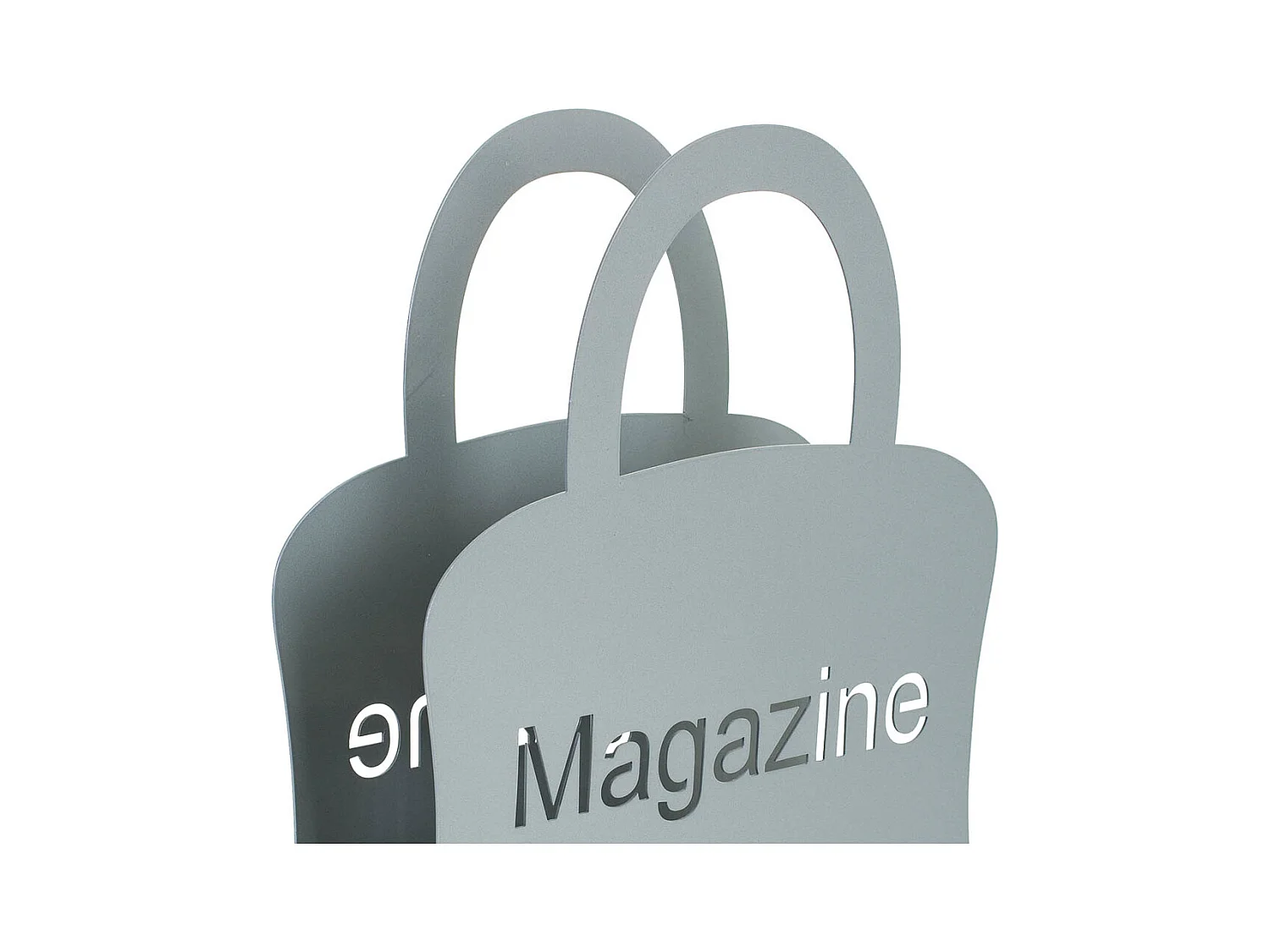 Grauer Zeitschriftenständer aus Schmiedeeisen, 26x8x38h cm