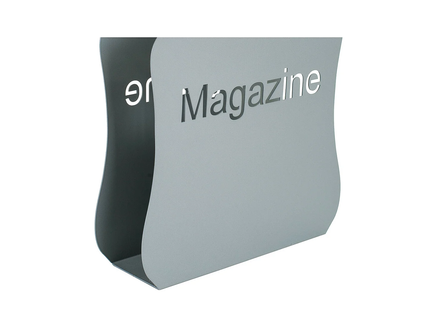 Grauer Zeitschriftenständer aus Schmiedeeisen, 26x8x38h cm