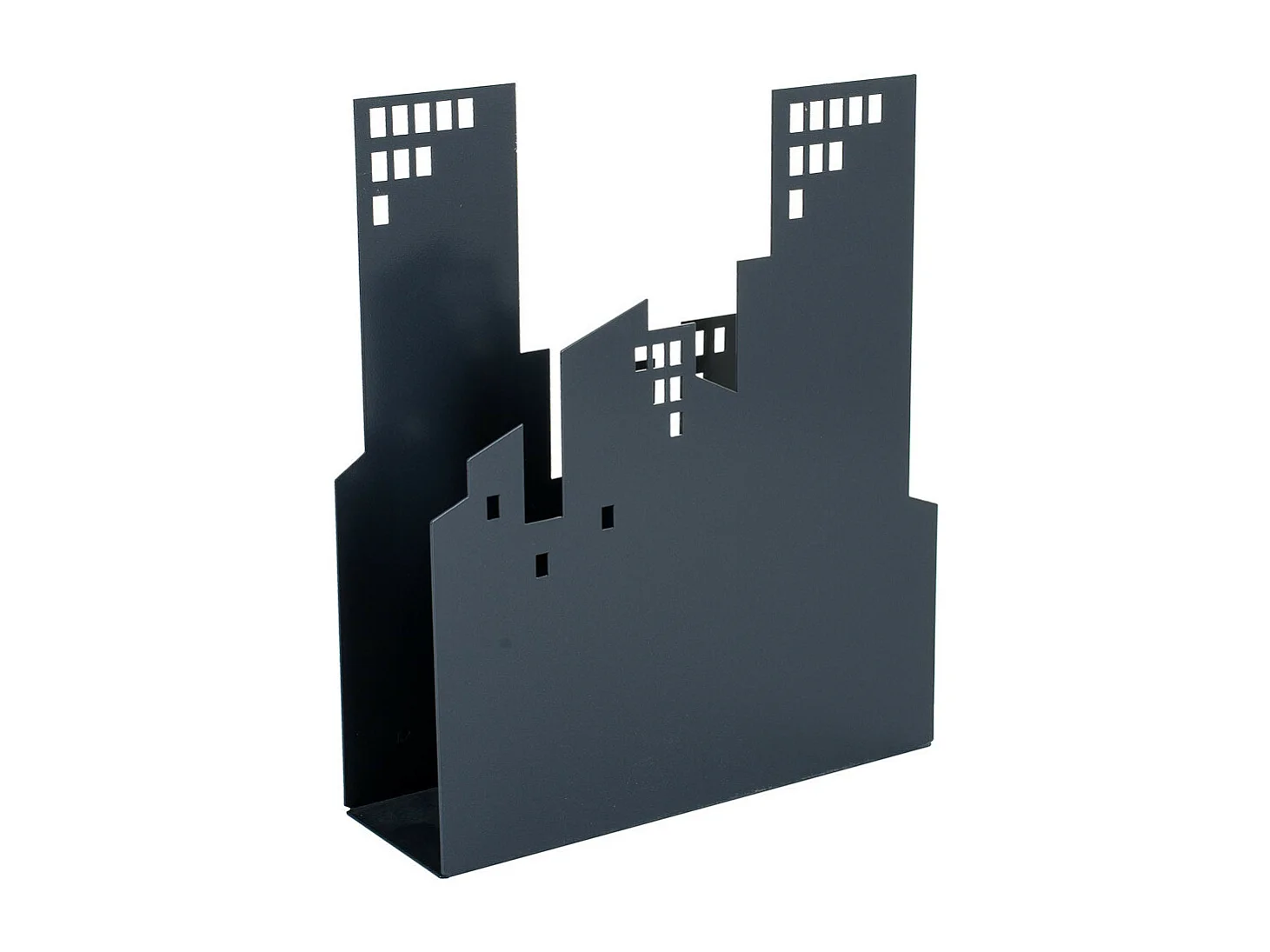 Porta-revistas em ferro forjado cinza 24x8x29