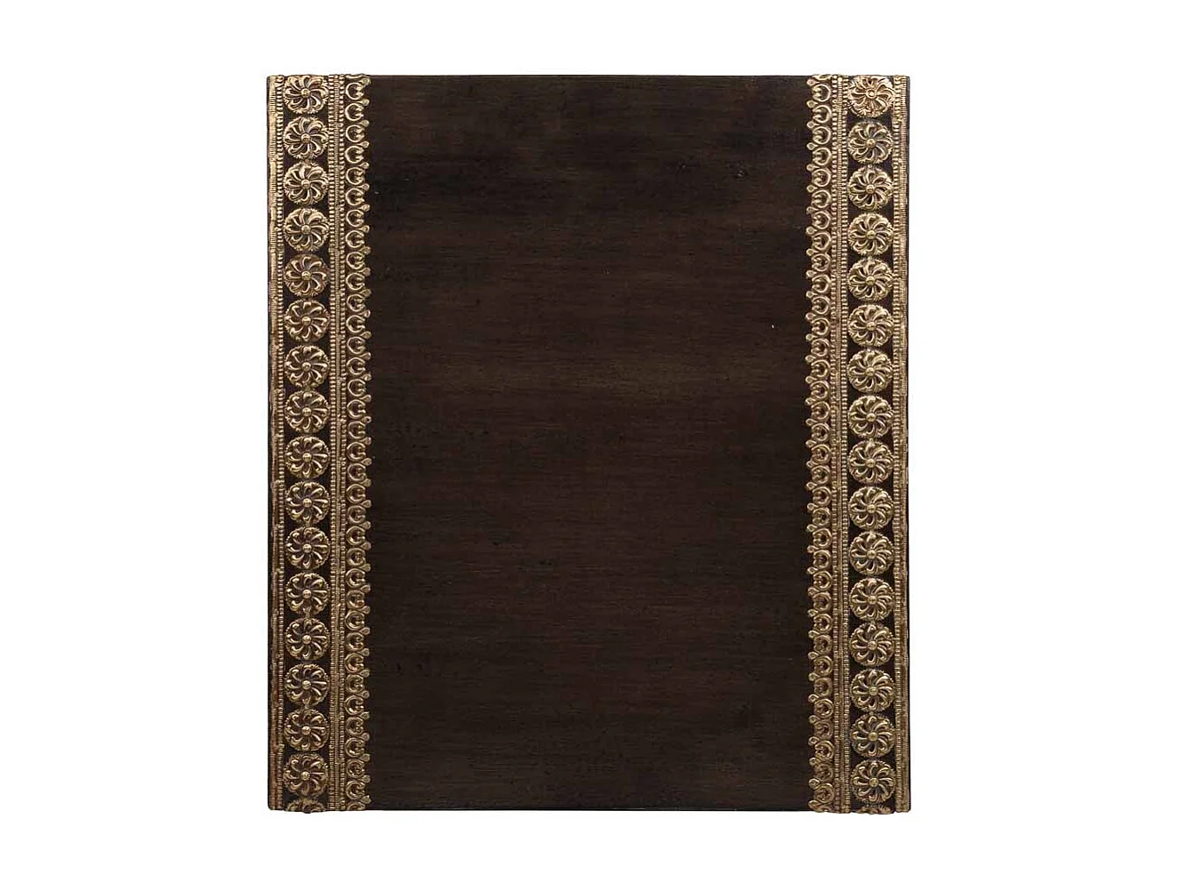 Grauer Tisch aus Holz und Metall, 35 x 40 x 43 h cm