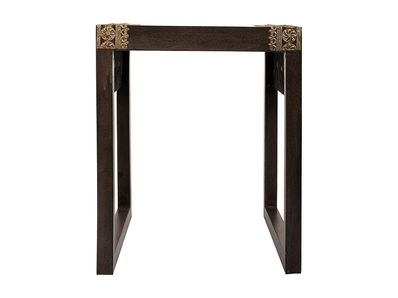 Mesa de madera y metal gris 35x40x43