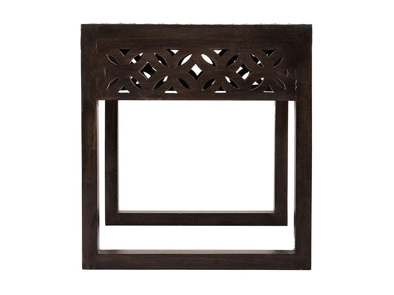 Mesa de madera y metal gris 35x40x43