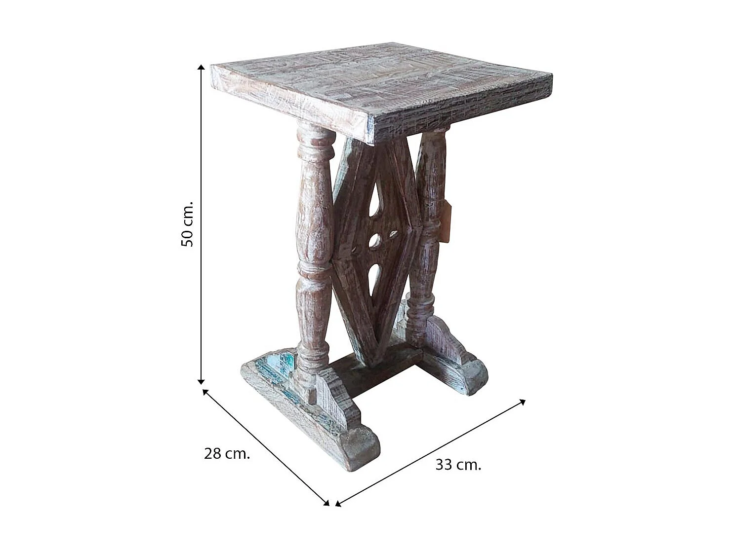 Tavolo in legno marrone 33x28x50h