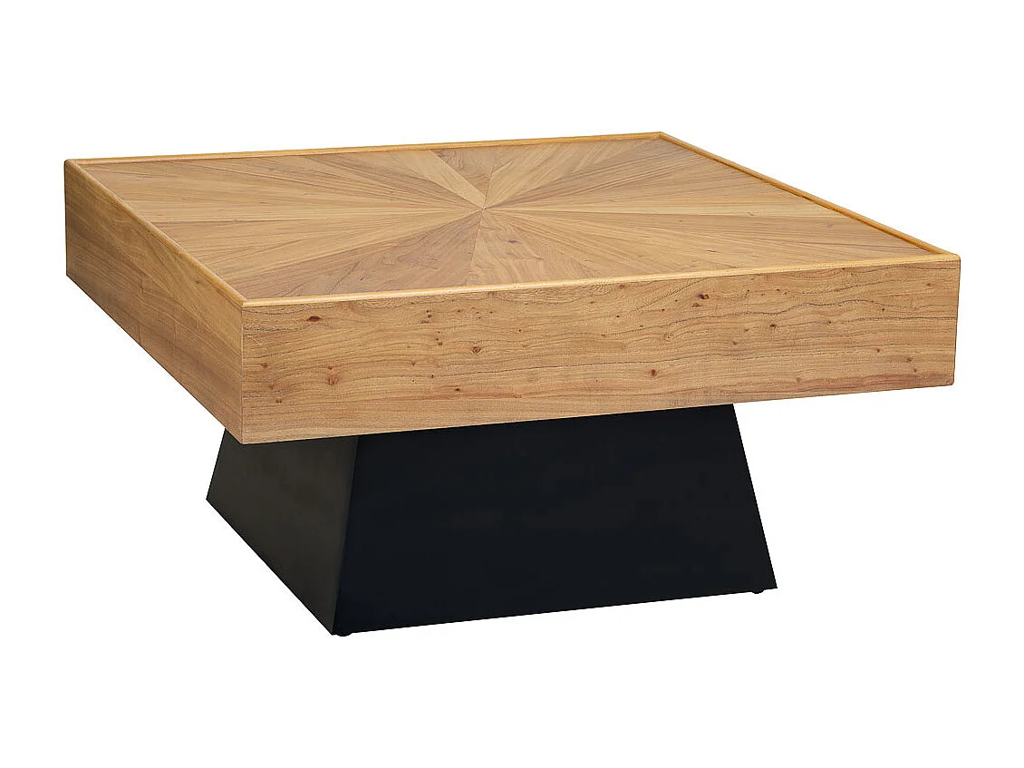 Mesa auxiliar cuadrada de madera 80x80x40