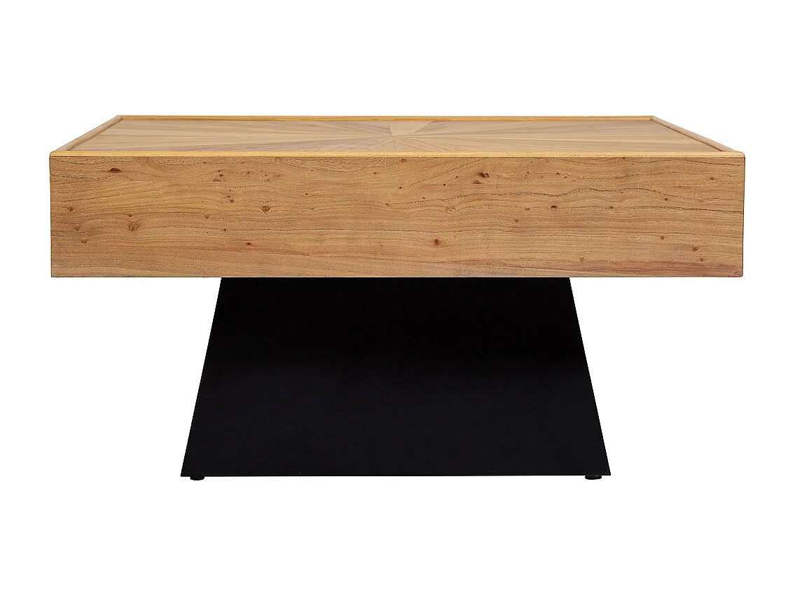 Mesa auxiliar cuadrada de madera 80x80x40