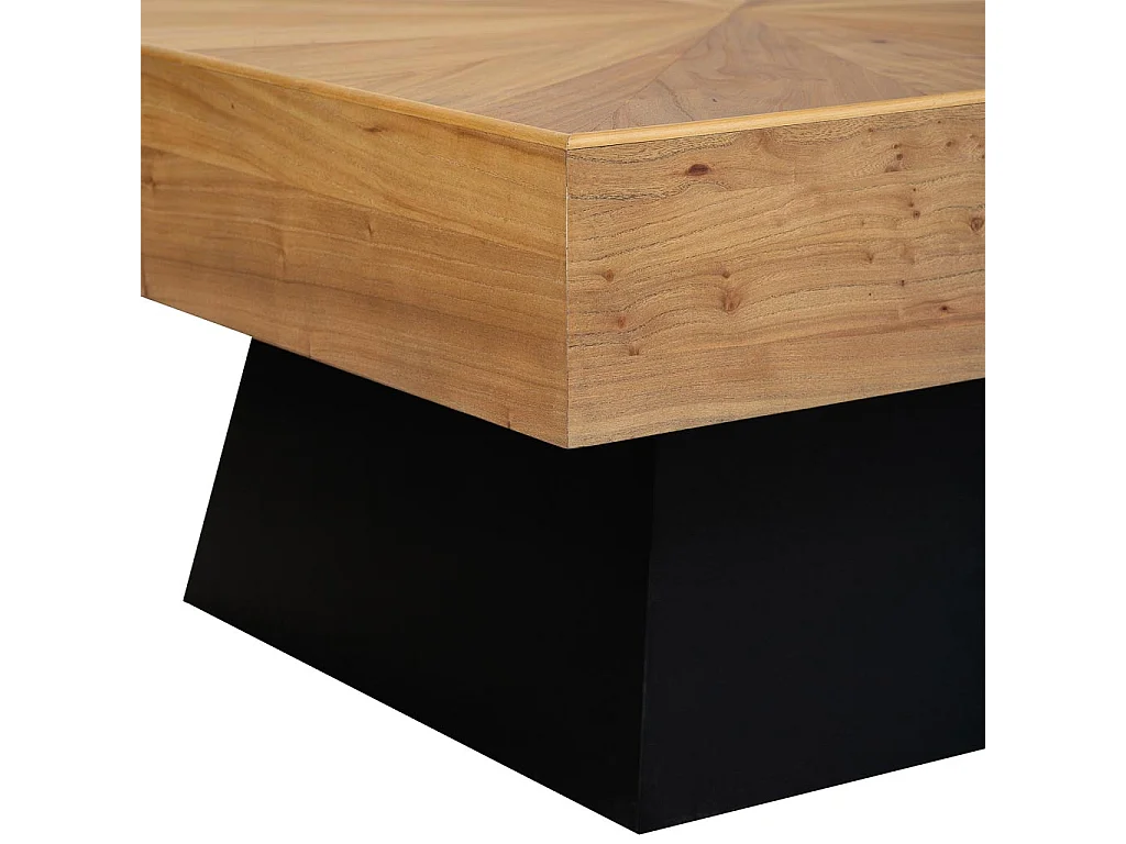 Mesa auxiliar cuadrada de madera 80x80x40