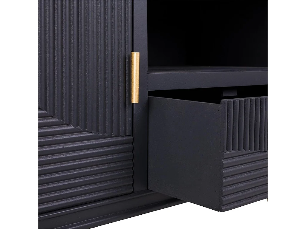 Mobile base in legno grigio scuro 121x40,5x61,5h