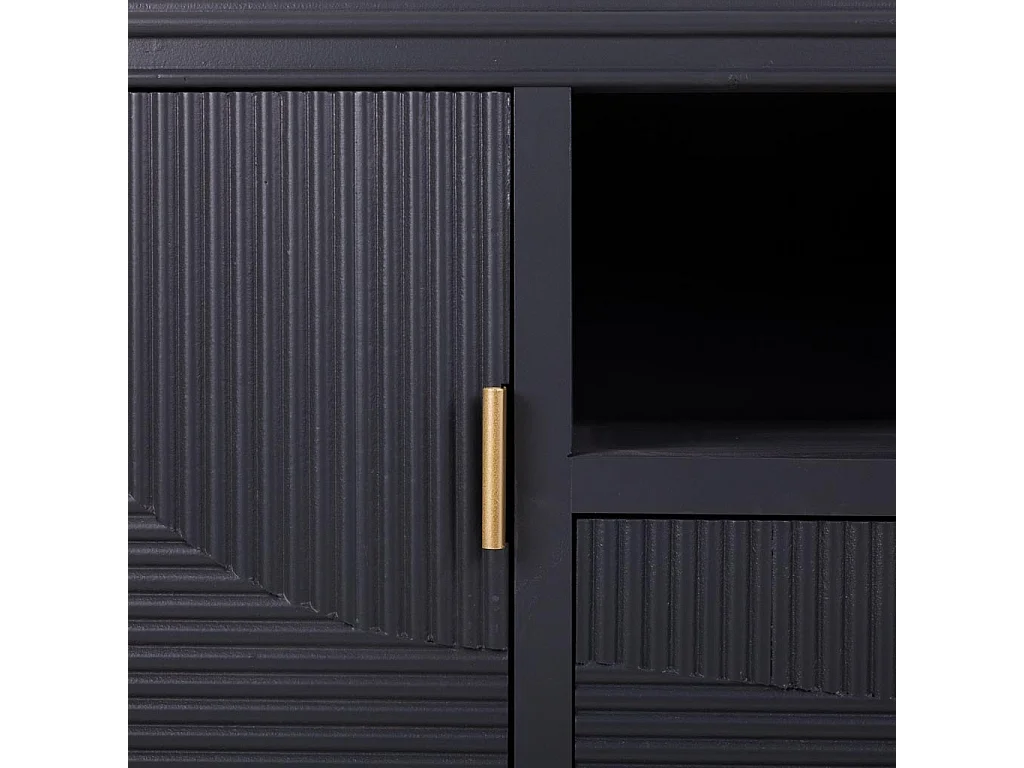 Mobile base in legno grigio scuro 121x40,5x61,5h