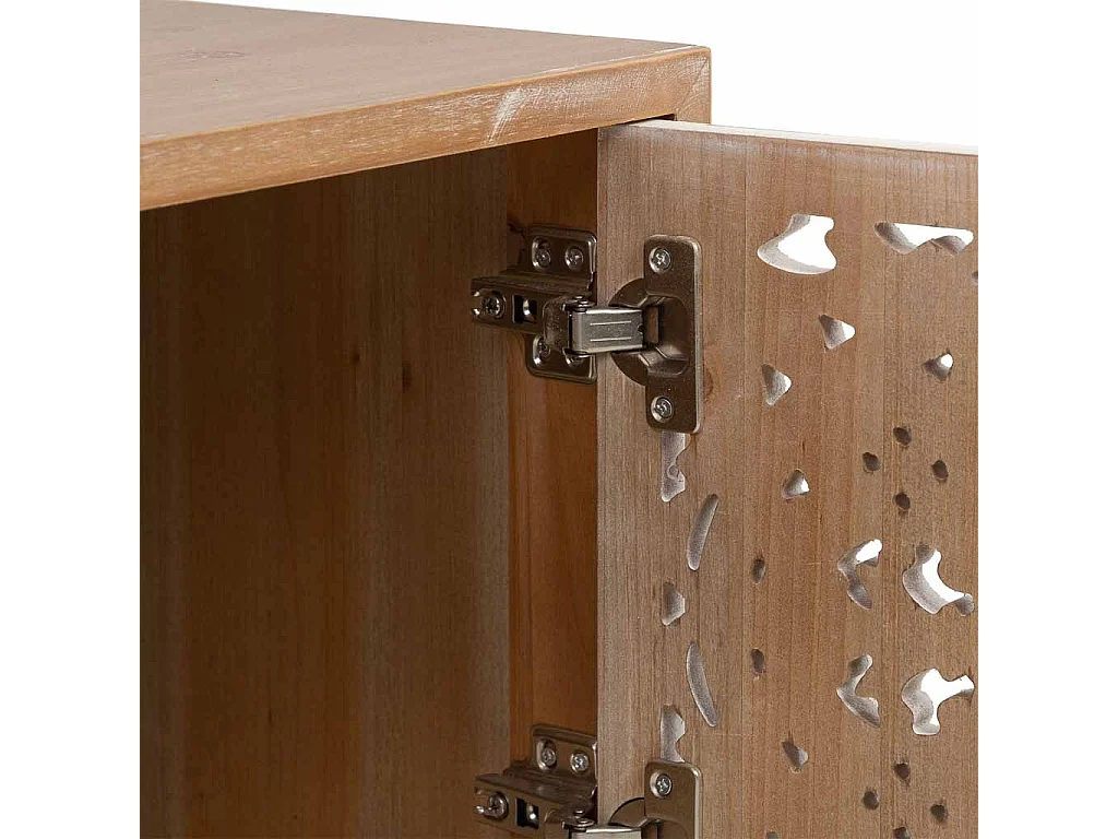 Móvel baixo em madeira branca 120x40x53