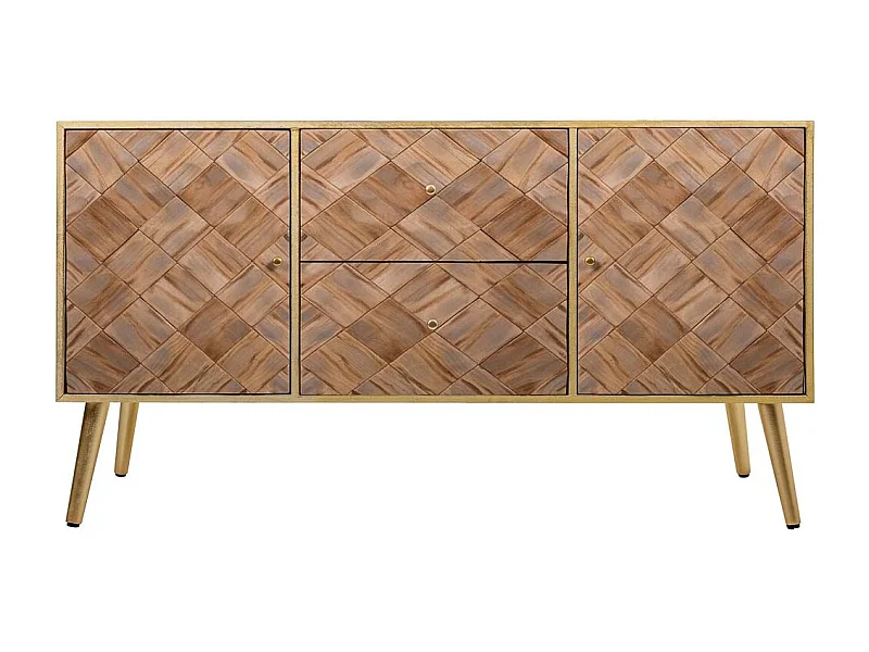 Brauner Holzunterschrank 118x41x65h cm