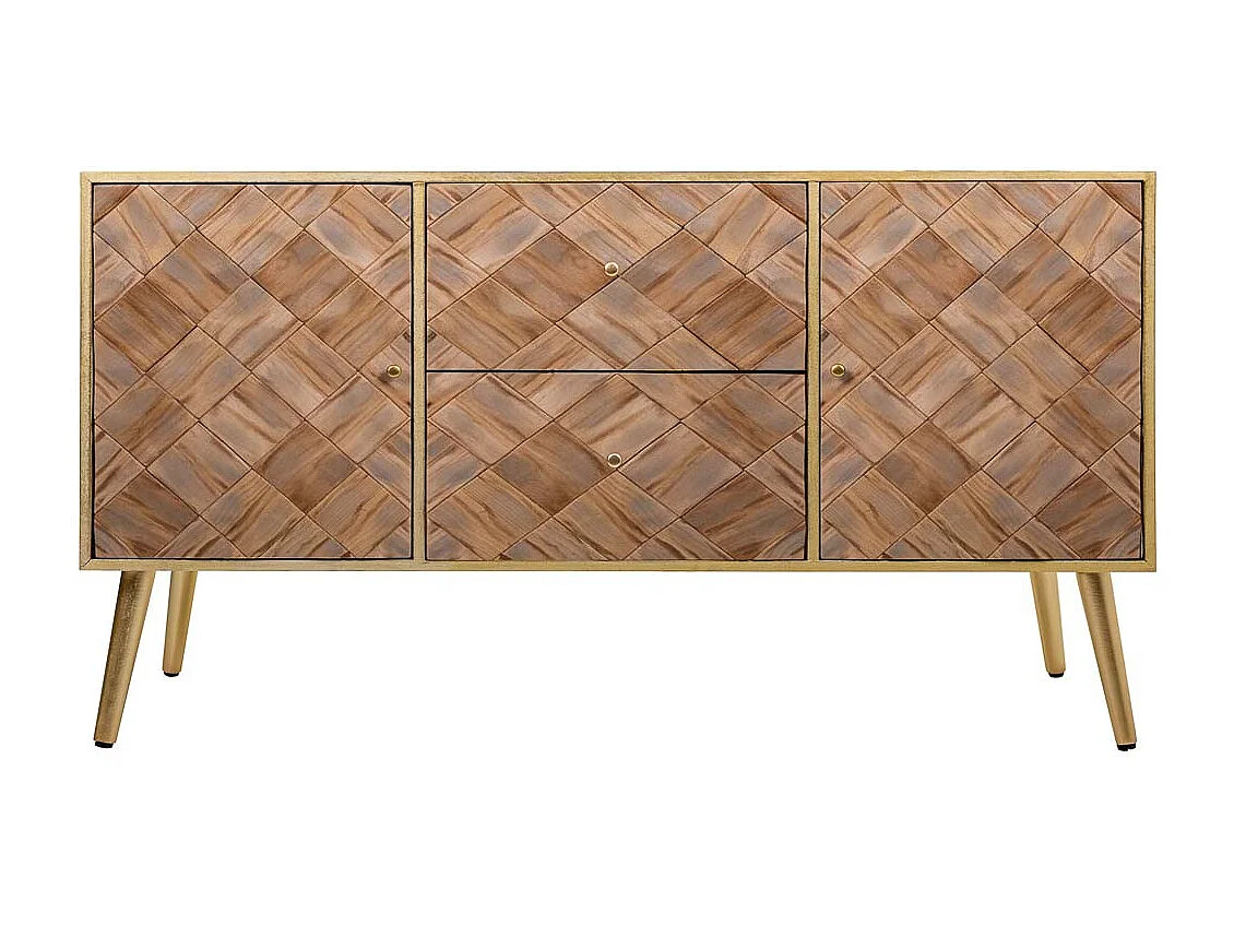 Armário baixo de madeira marrom 118x41x65