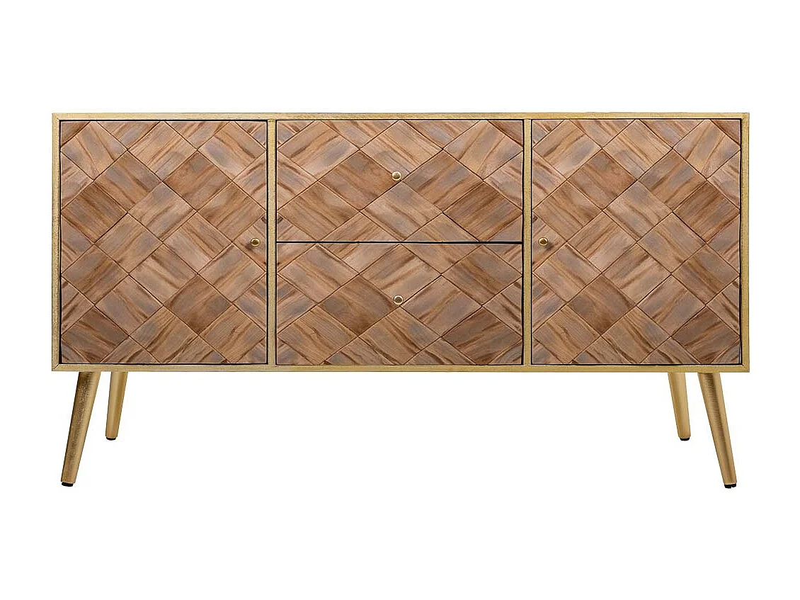 Mobile base in legno marrone 118x41x65h