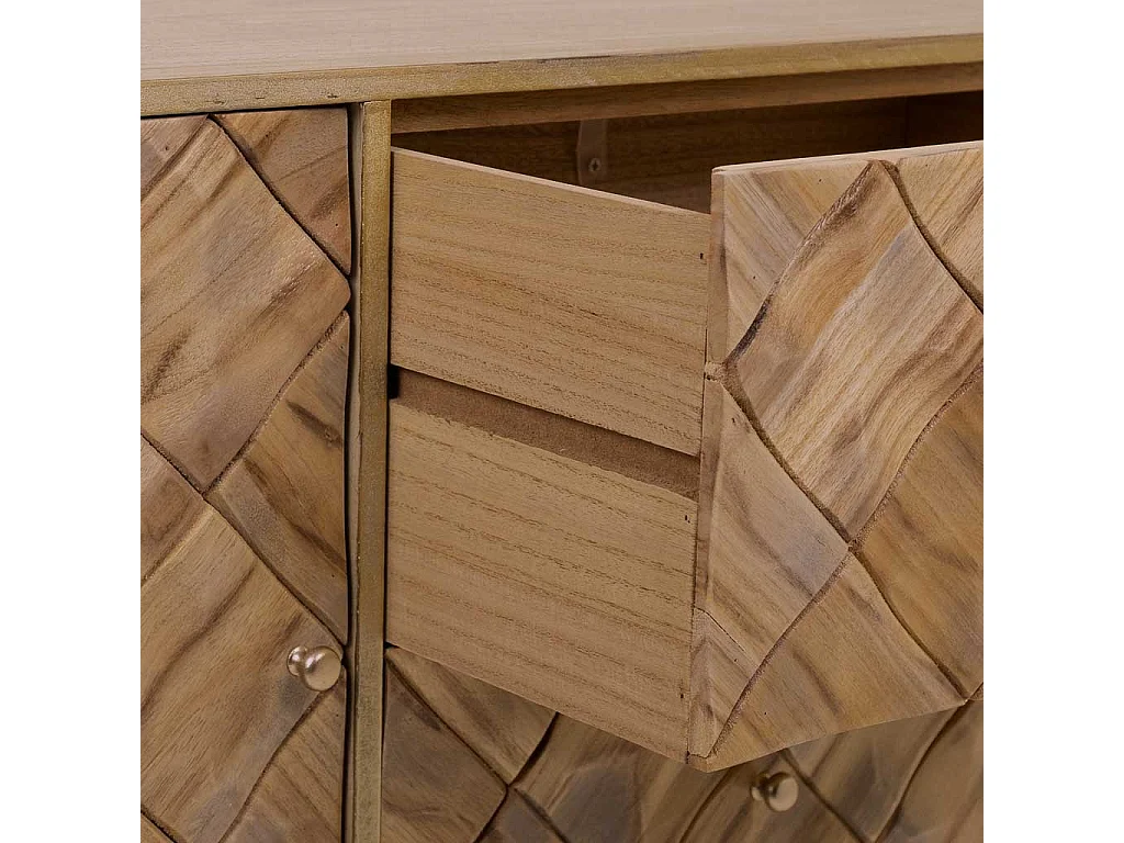 Mobile base in legno marrone 118x41x65h