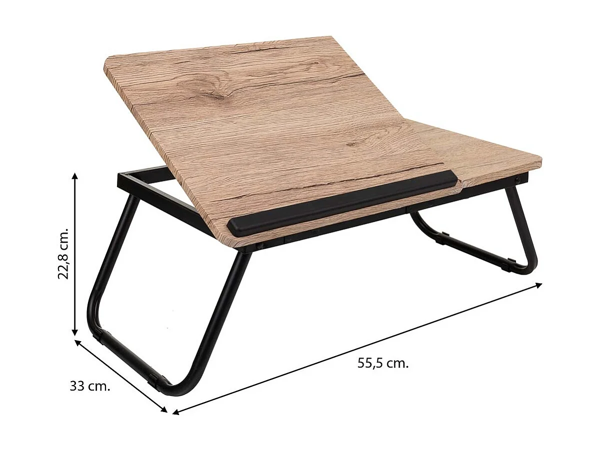 Mesa escritorio plegable marrón 61x35.5x20