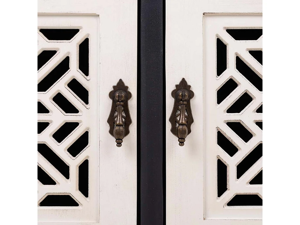 Weißer Holzunterschrank 105,5x40x46h cm