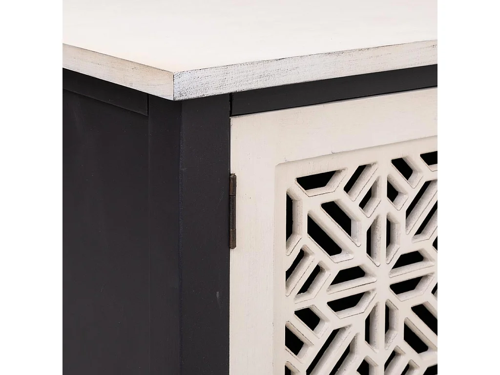 Mobile base in legno bianco 105,5x40x46h