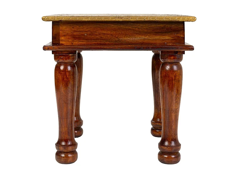 Mesa de centro de madera y metal marrón 30x30x30h cm