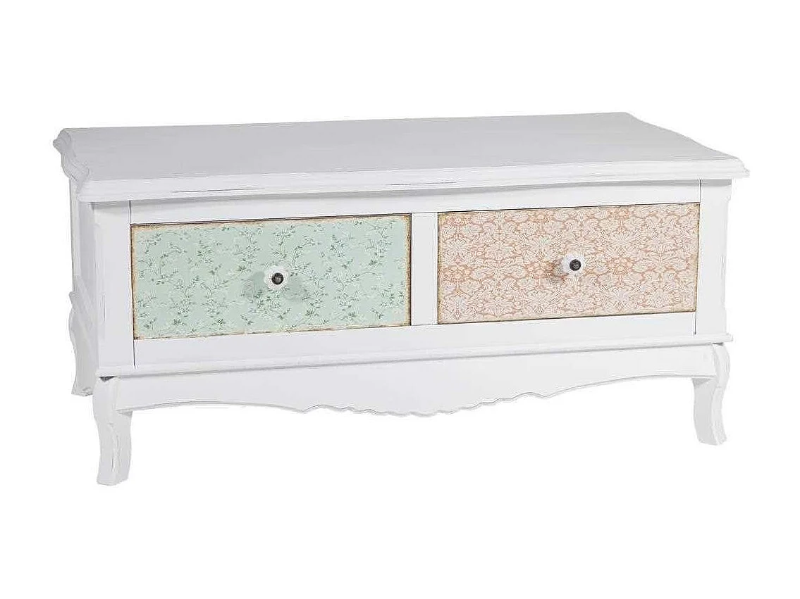 Mueble bajo de madera con lacado blanco 92x52x41