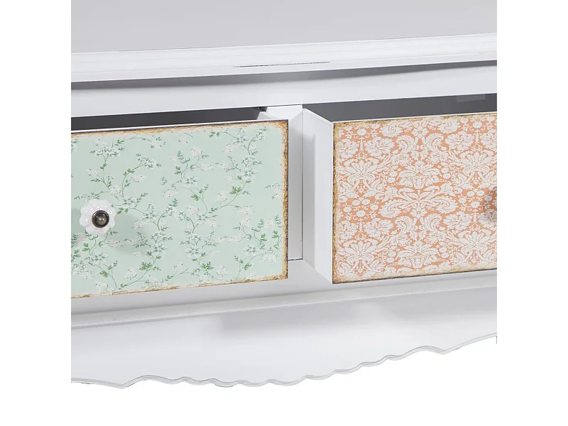 Mobile basso in legno laccato bianco 92x52x41h