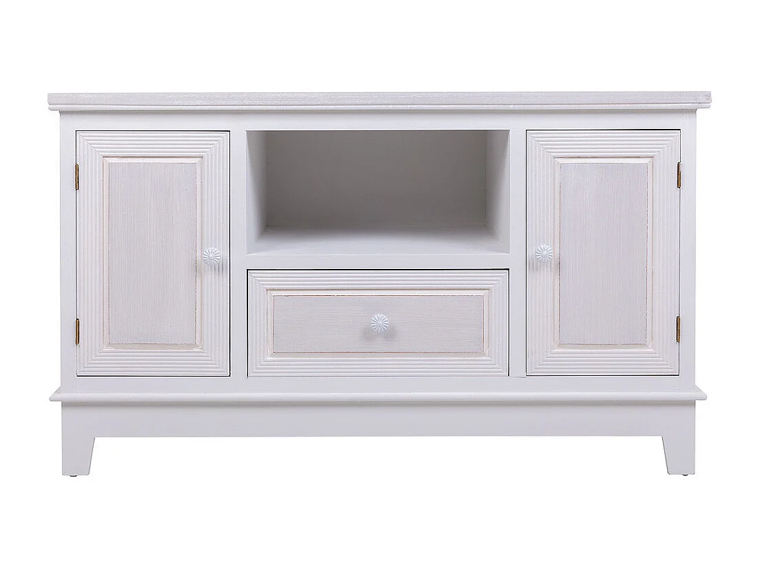 Armário baixo de madeira branca 100x42x60h cm