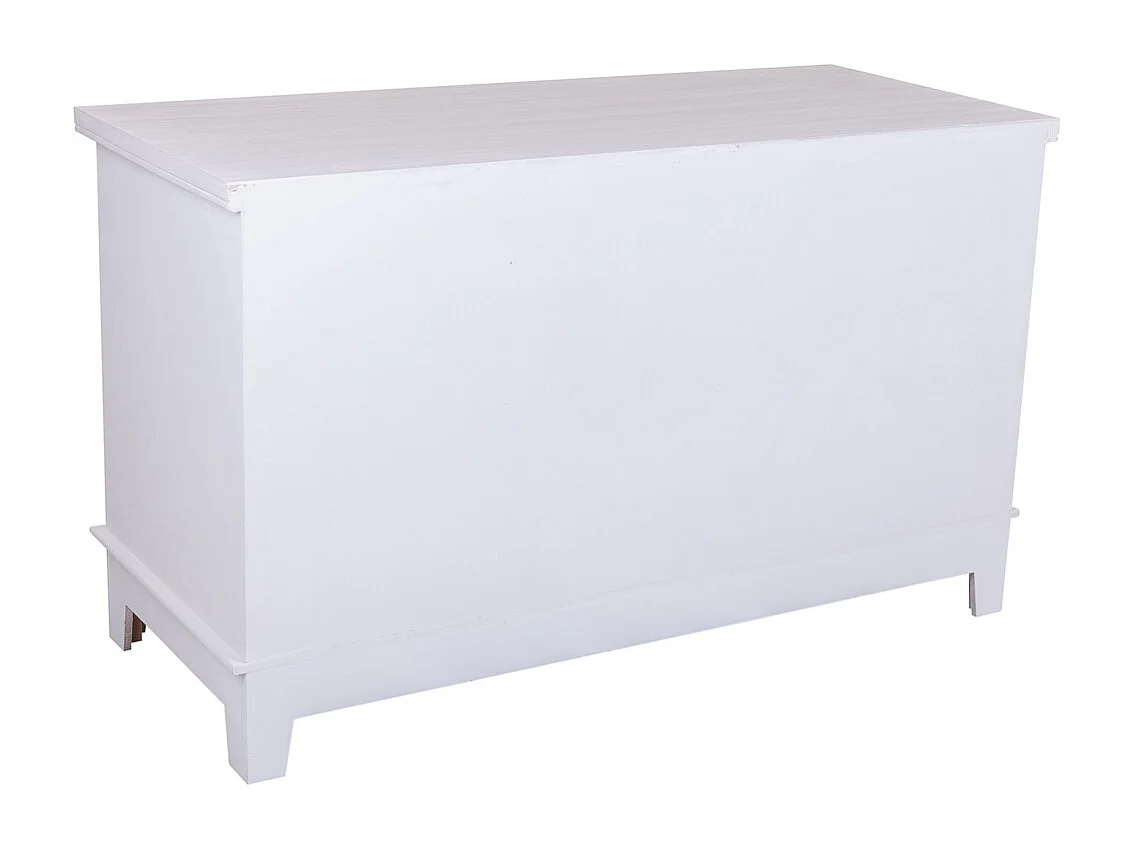 Armário baixo de madeira branca 100x42x60h cm