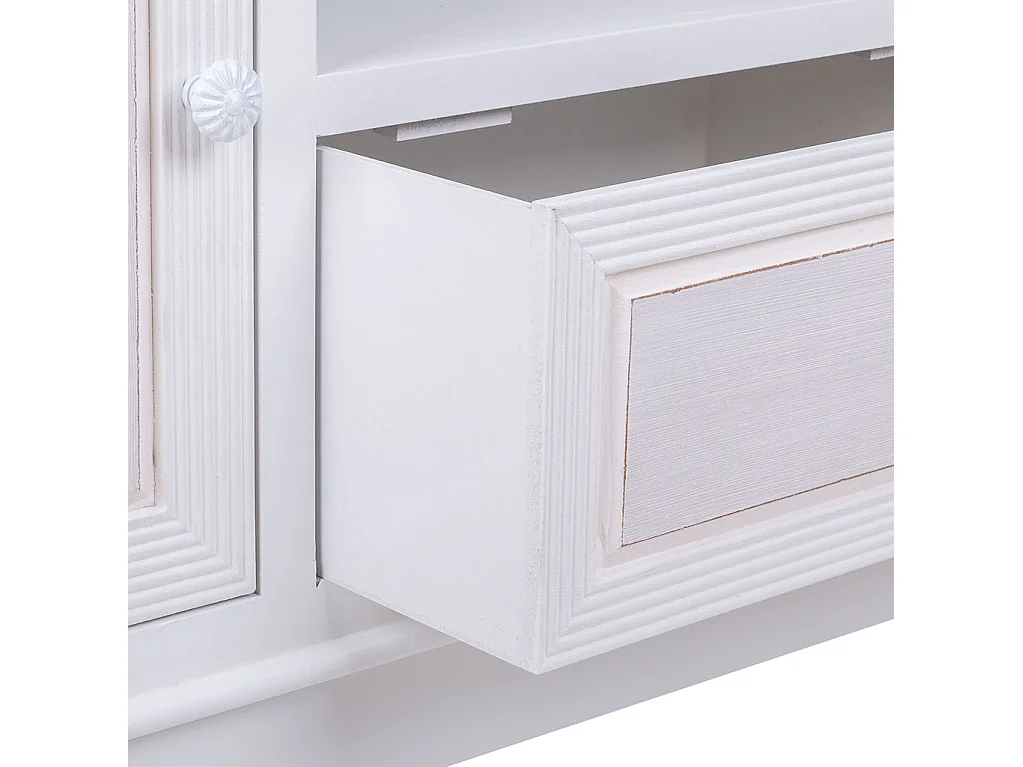 Armário baixo de madeira branca 100x42x60h cm