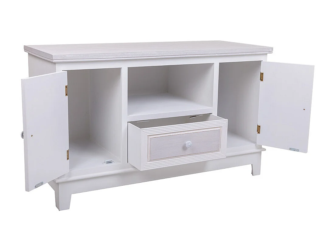 Mobile base in legno bianco 100x42x60h cm