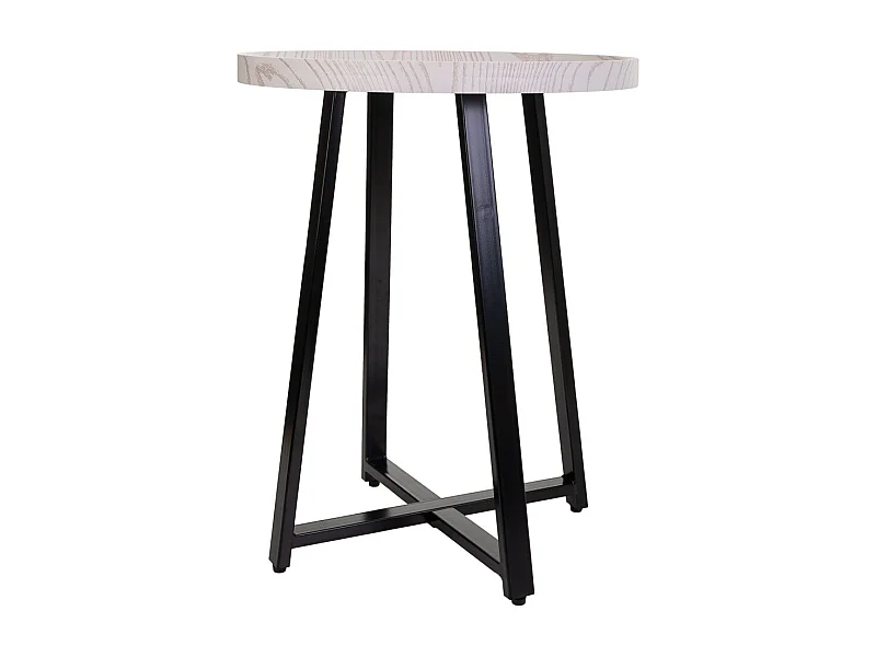 Schwarzer Couchtisch aus Metall, T45x57h cm