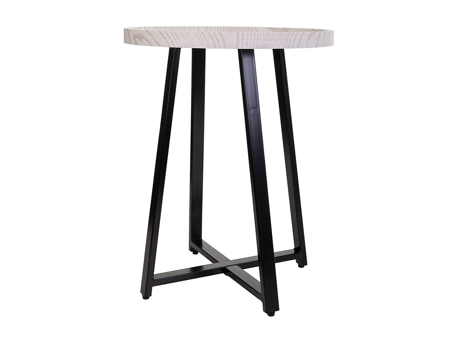 Schwarzer Couchtisch aus Metall, T45x57h cm