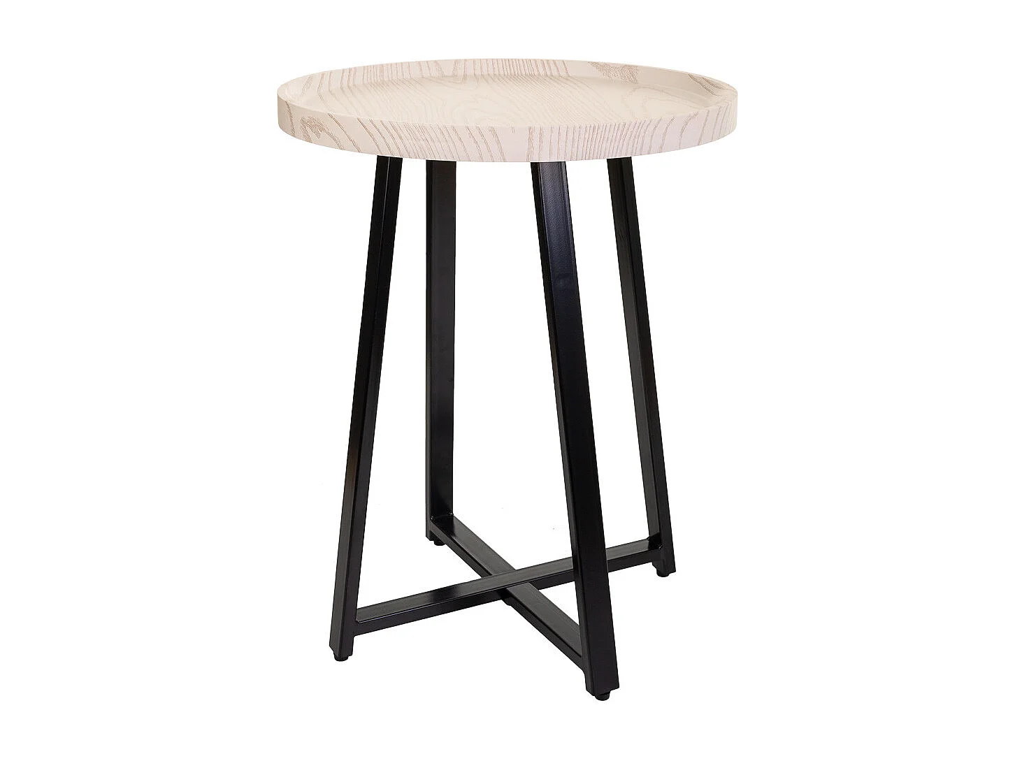 Schwarzer Couchtisch aus Metall, T45x57h cm