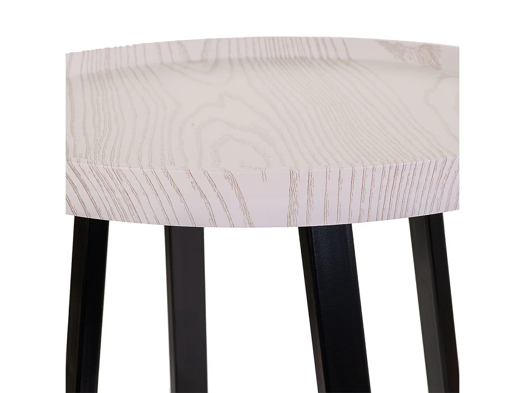 Schwarzer Couchtisch aus Metall, T45x57h cm