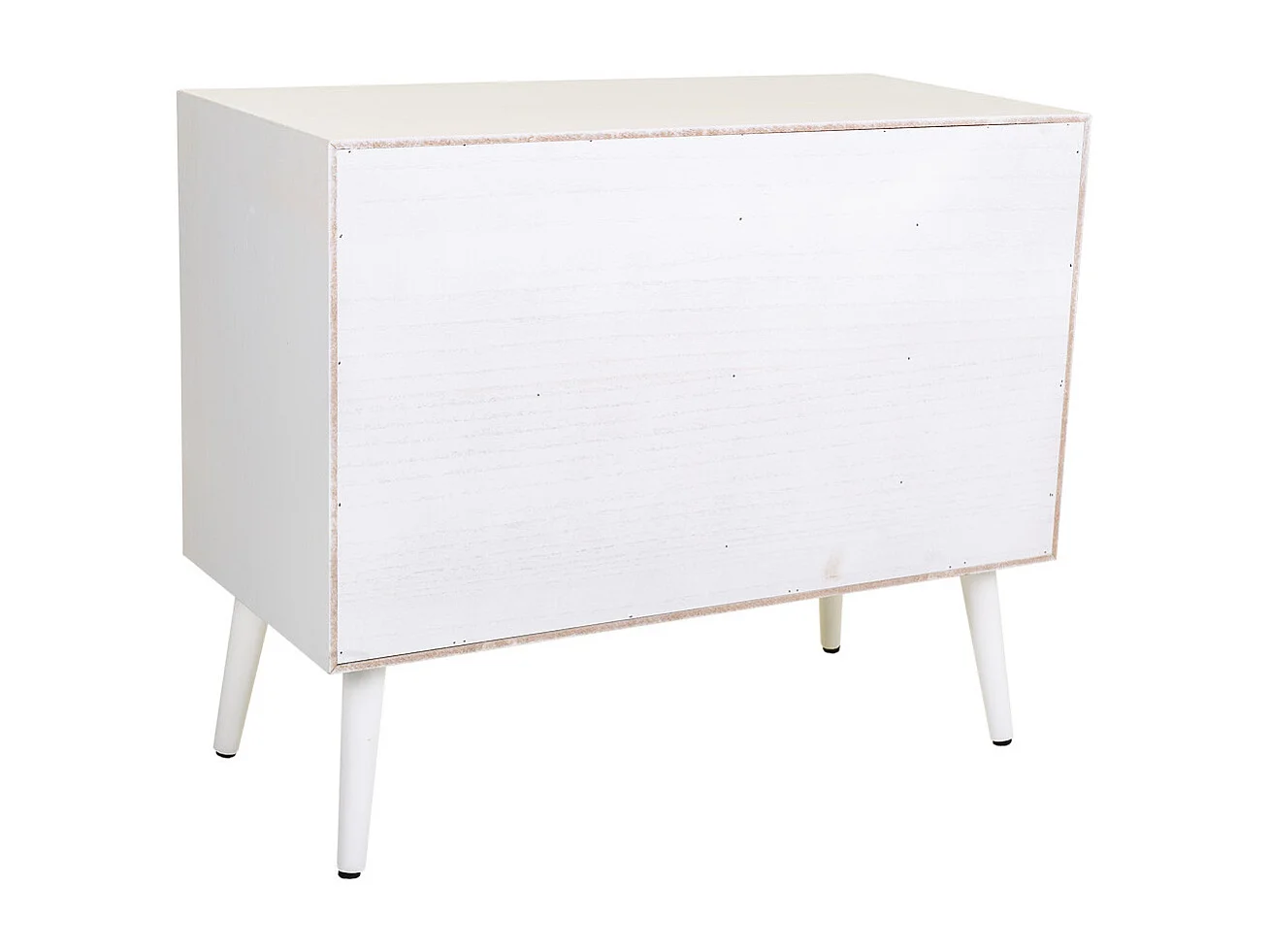 Armário baixo de madeira e grade branca 80x38x67