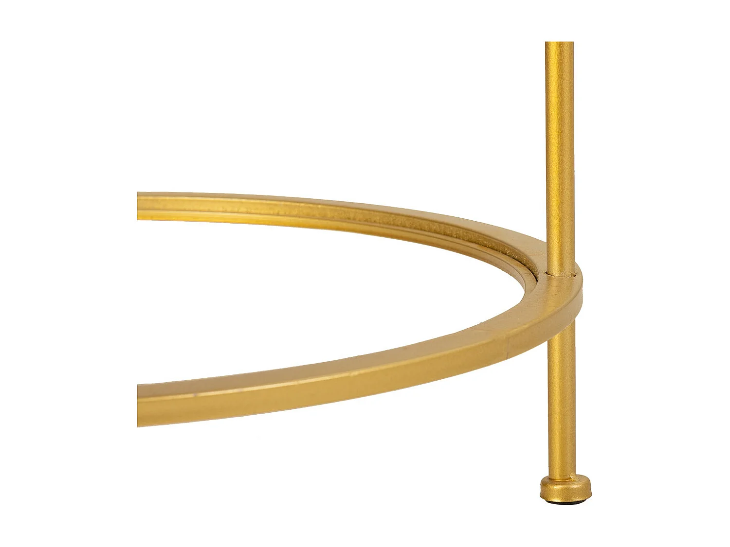 Set aus 3 goldenen Couchtischen aus Metall