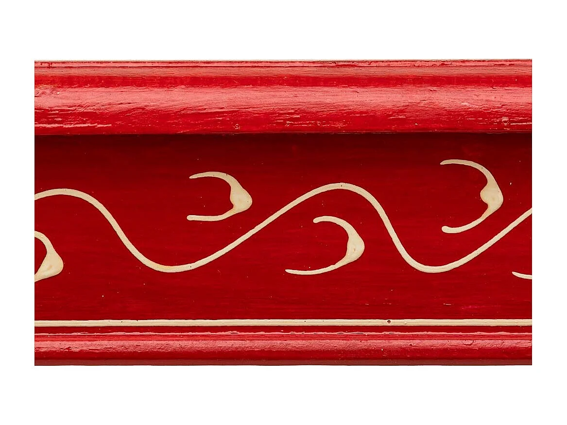 Handbemalter Holz-Beistelltisch 38x38x14h cm