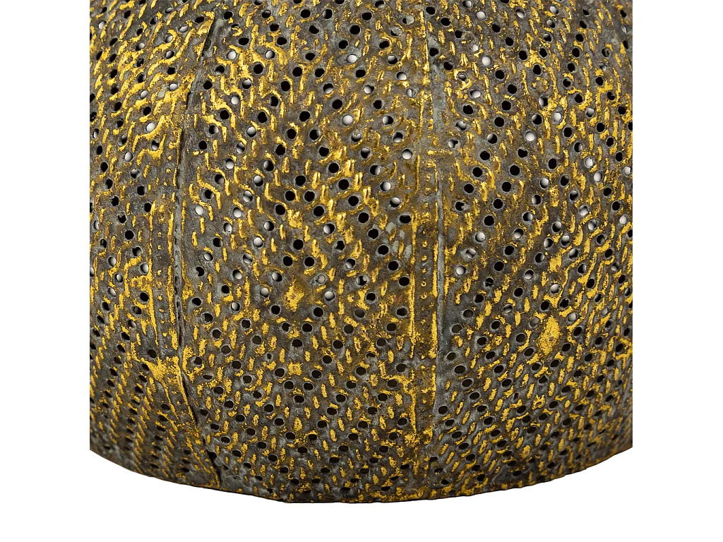 Portagioie in metallo dorato 15x15x12,5h