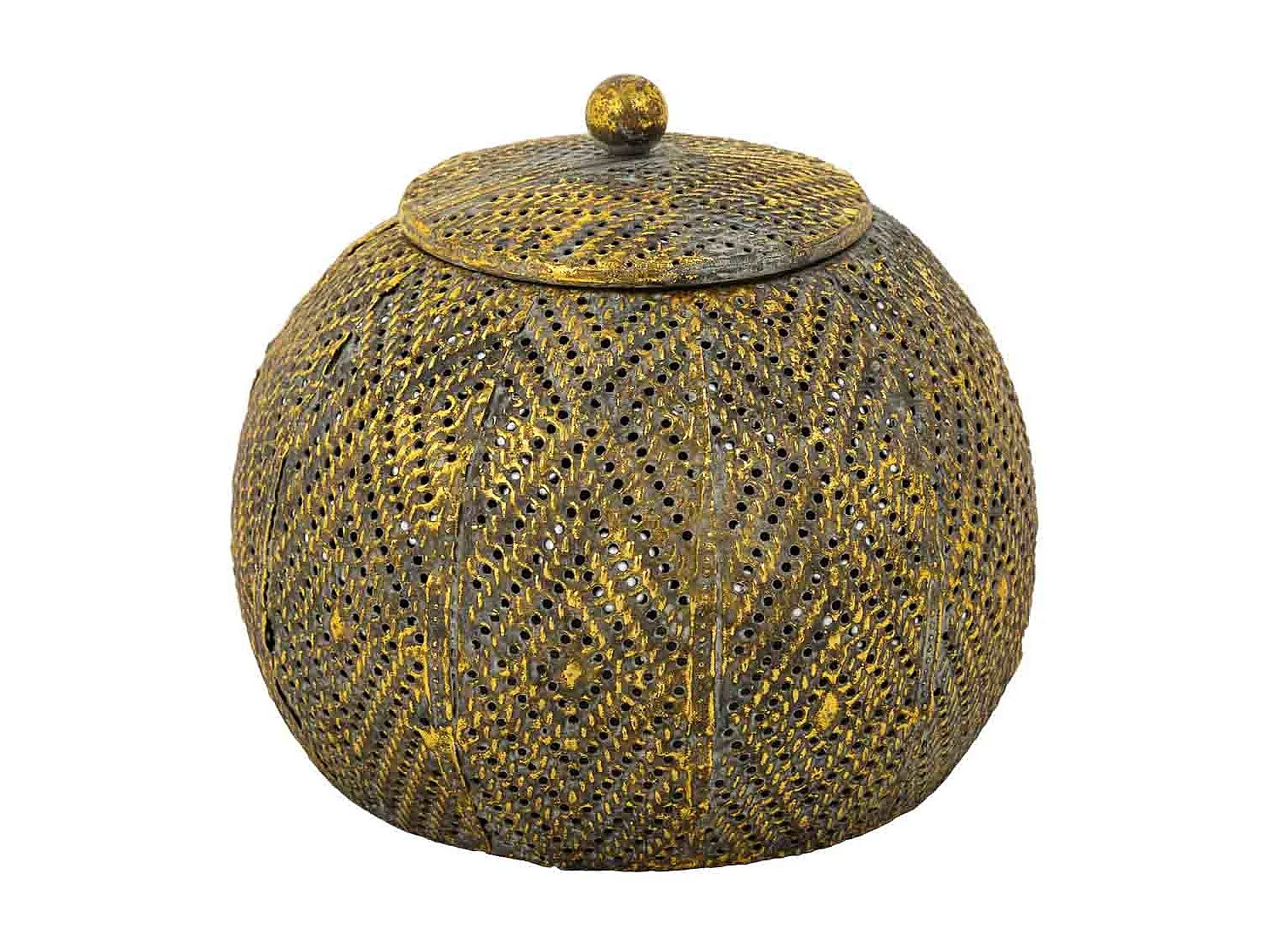 Caja Joyero de metal dorada 15x15x12.5