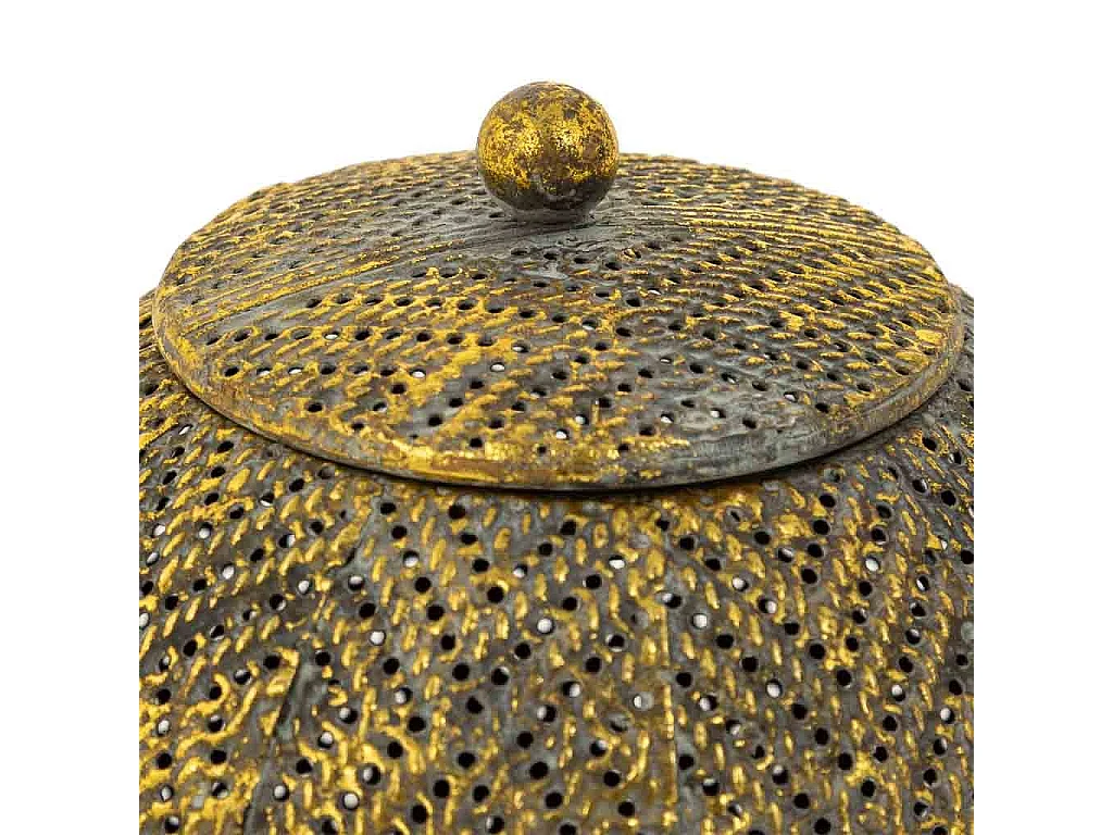 Caja Joyero de metal dorada 15x15x12.5