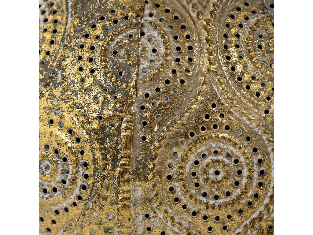Goldene Schmuckschatulle aus Metall, 15x15x13,5h cm