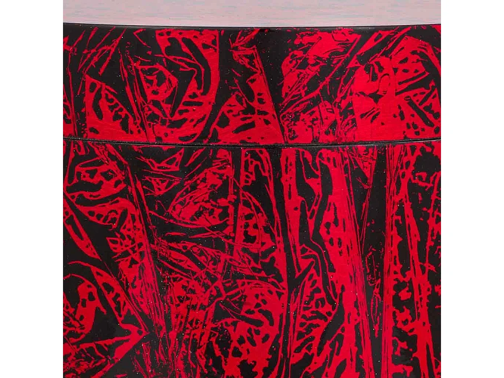 Rote Keramikbox 25x25x13h cm