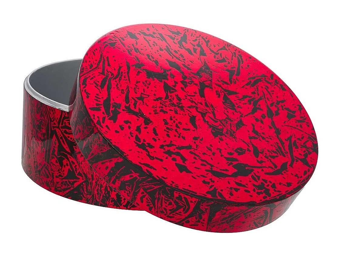 Scatola in ceramica rossa 25x25x13h