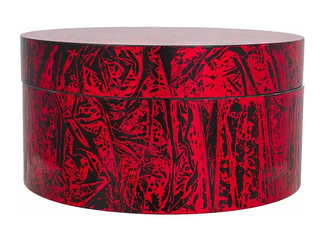 Scatola in ceramica rossa 25x25x13h