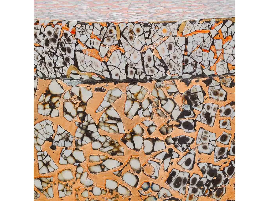 Scatola in ceramica marrone 20x20x10h